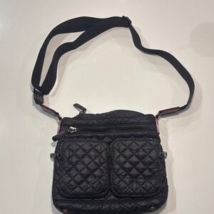 MZ Wallace Quilted Black Crossbody Bag